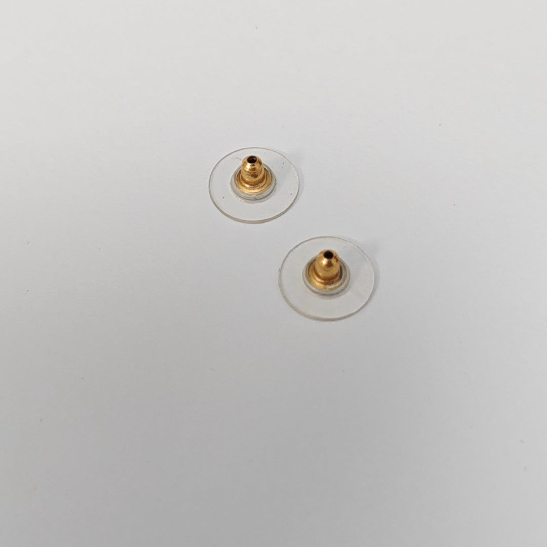 CC Logo Metal Gold Stud Earrings