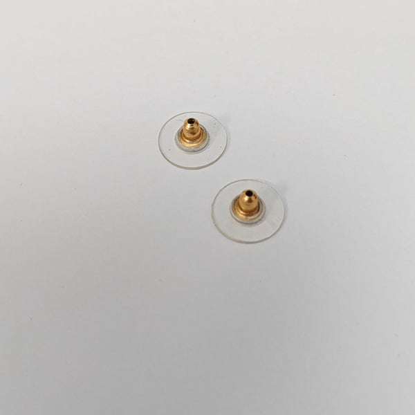 CC Logo Metal Gold Stud Earrings