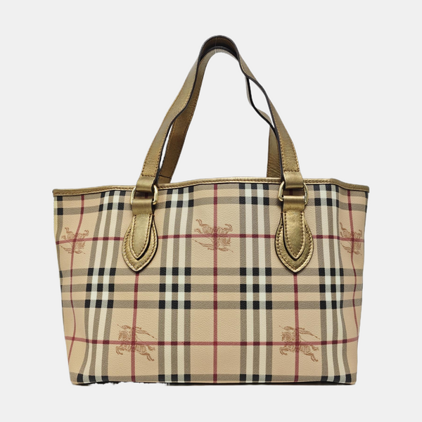 Coated Canvas Tote Bag Beige