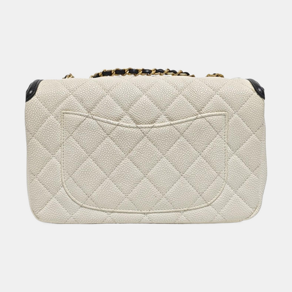 Authenticated pre-owned  FILIGREE Quilted Grained Calfskin White - Crossbody Bag at Looply