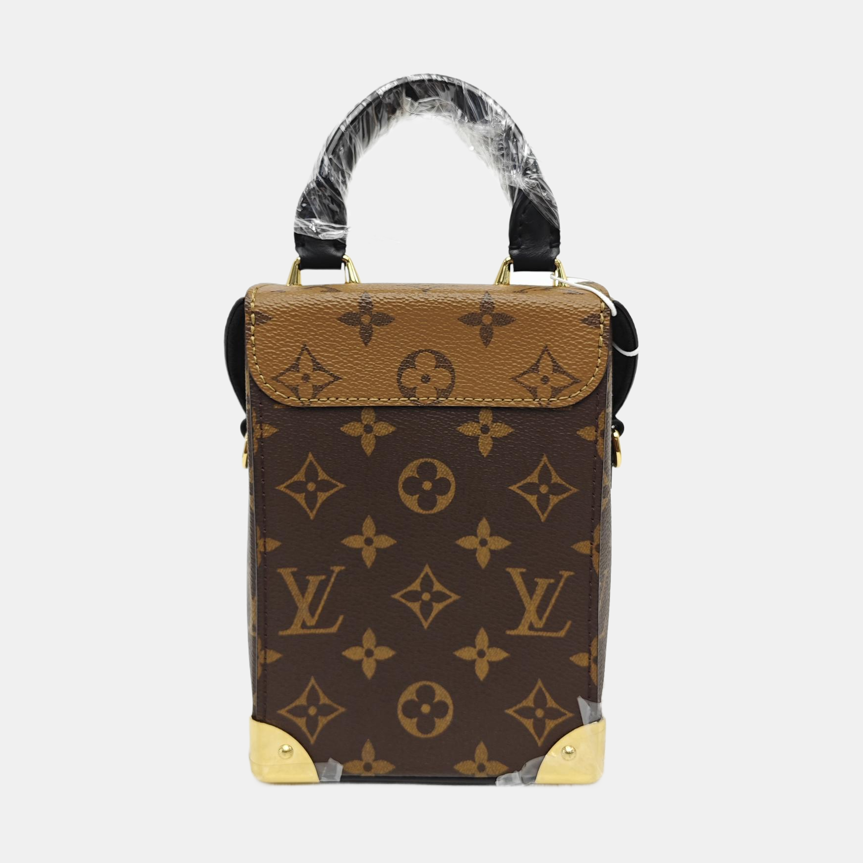 CAMERA BOX Monogram Coated Canvas Brown