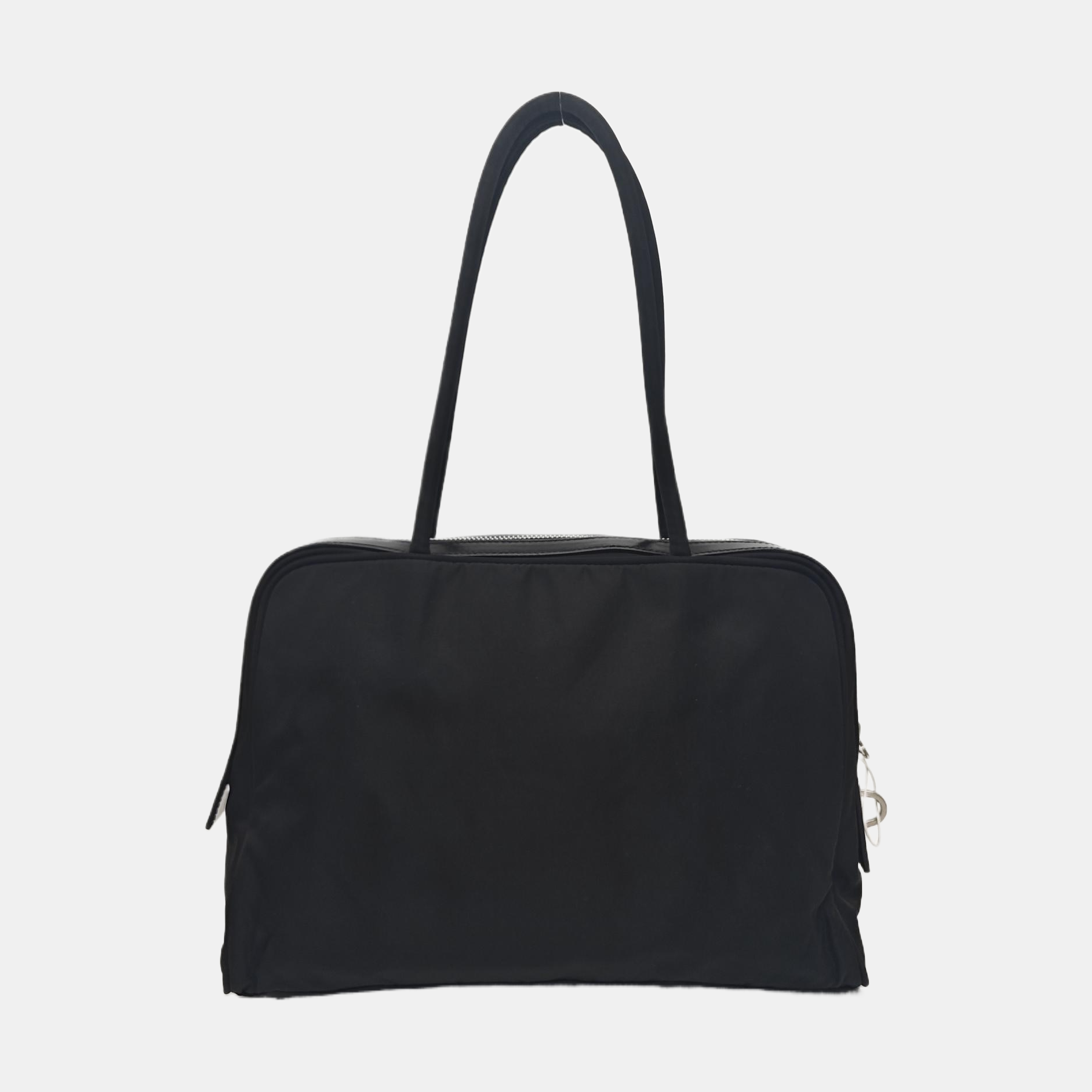 Nylon Top Handle Bag Black