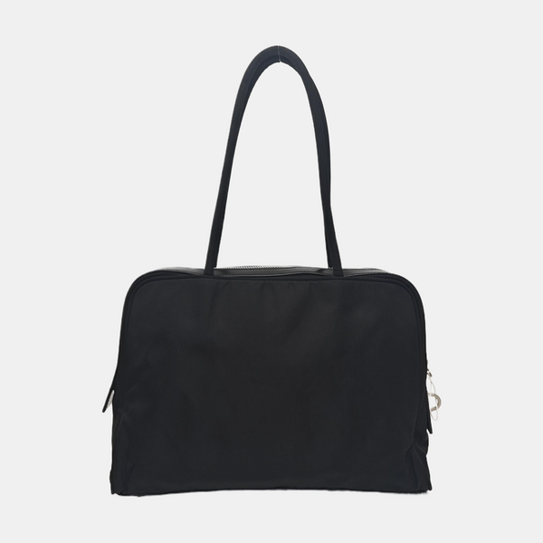 Nylon Top Handle Bag Black
