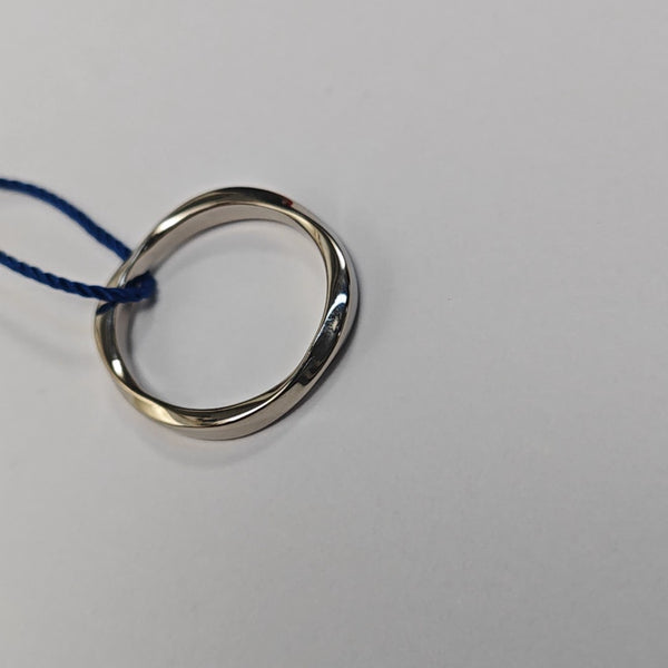 Anillo Espiral Oro Blanco 18k Plata EU 57