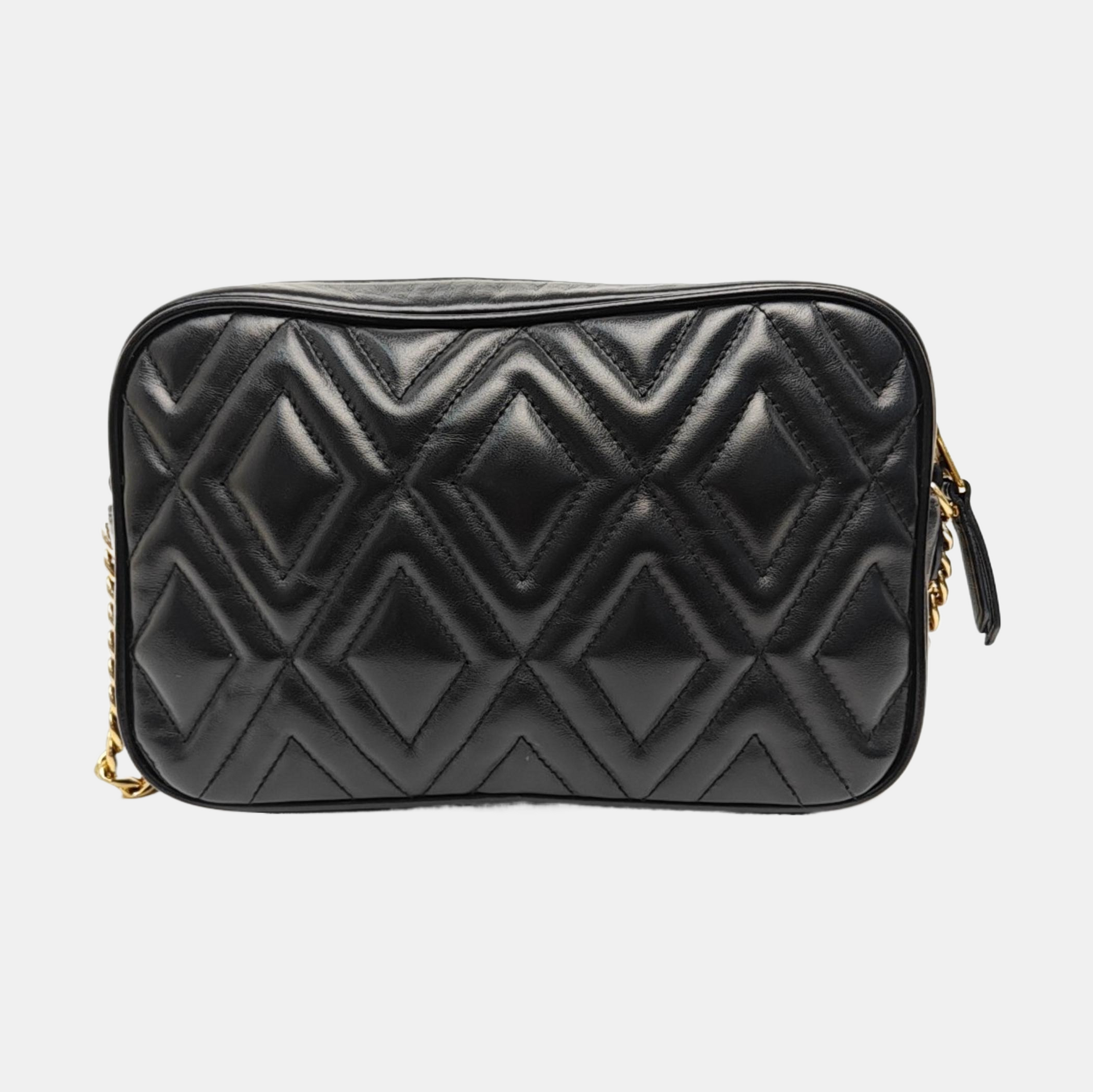 Quilted Calfskin Shoulder Bag Black