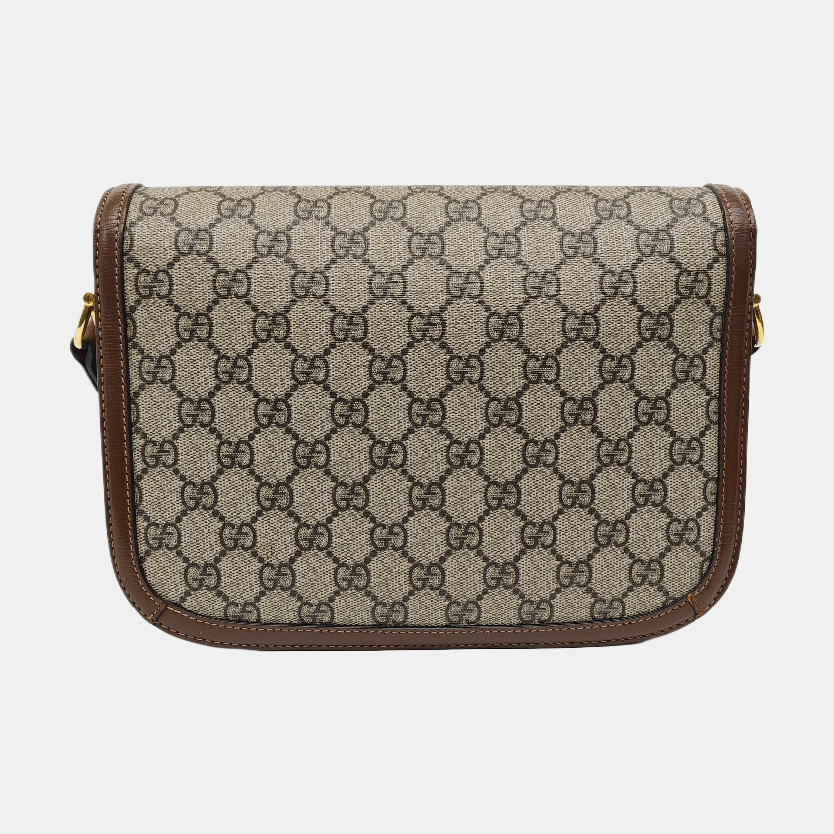 Horsebit 1955 Medium Monogram Coated Canvas Beige