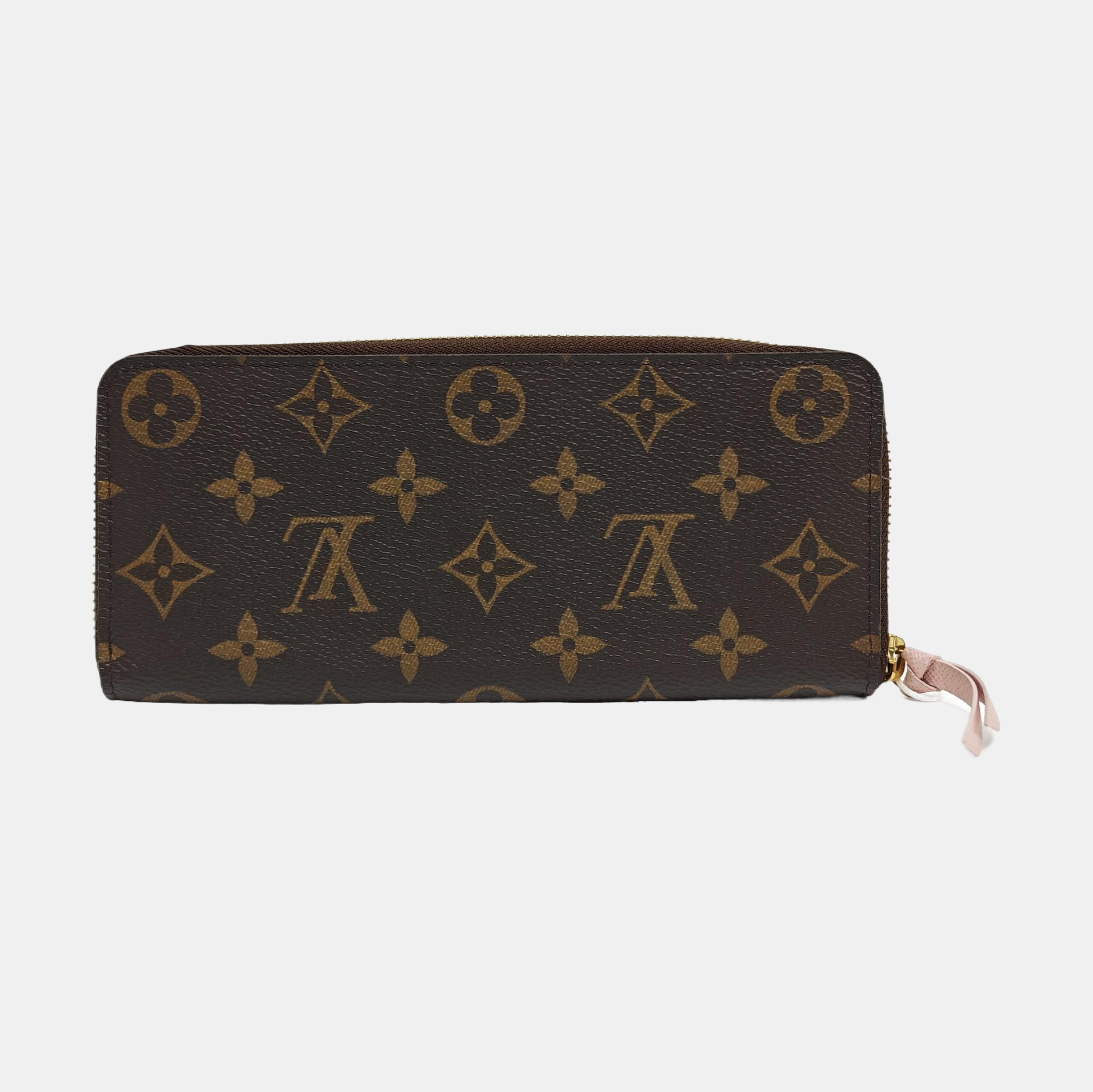 CLÉMENCE Monogram Coated Canvas Brown Wallet