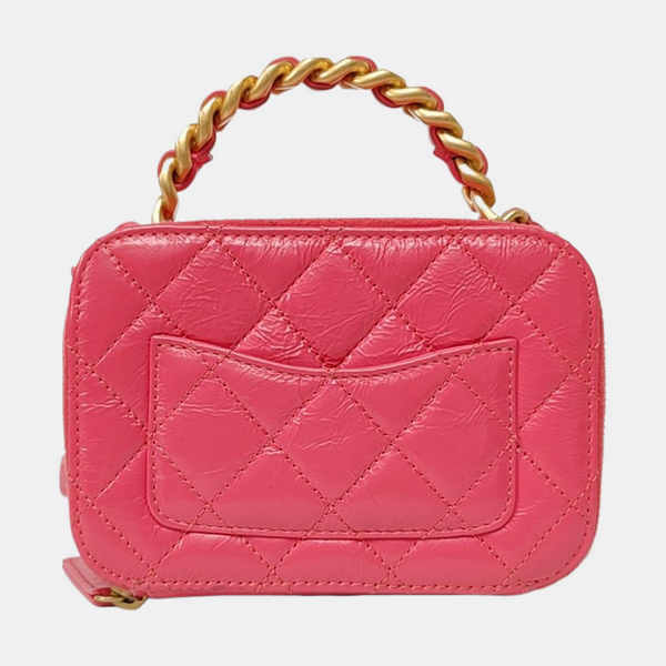 Small Quilted Lambskin Red