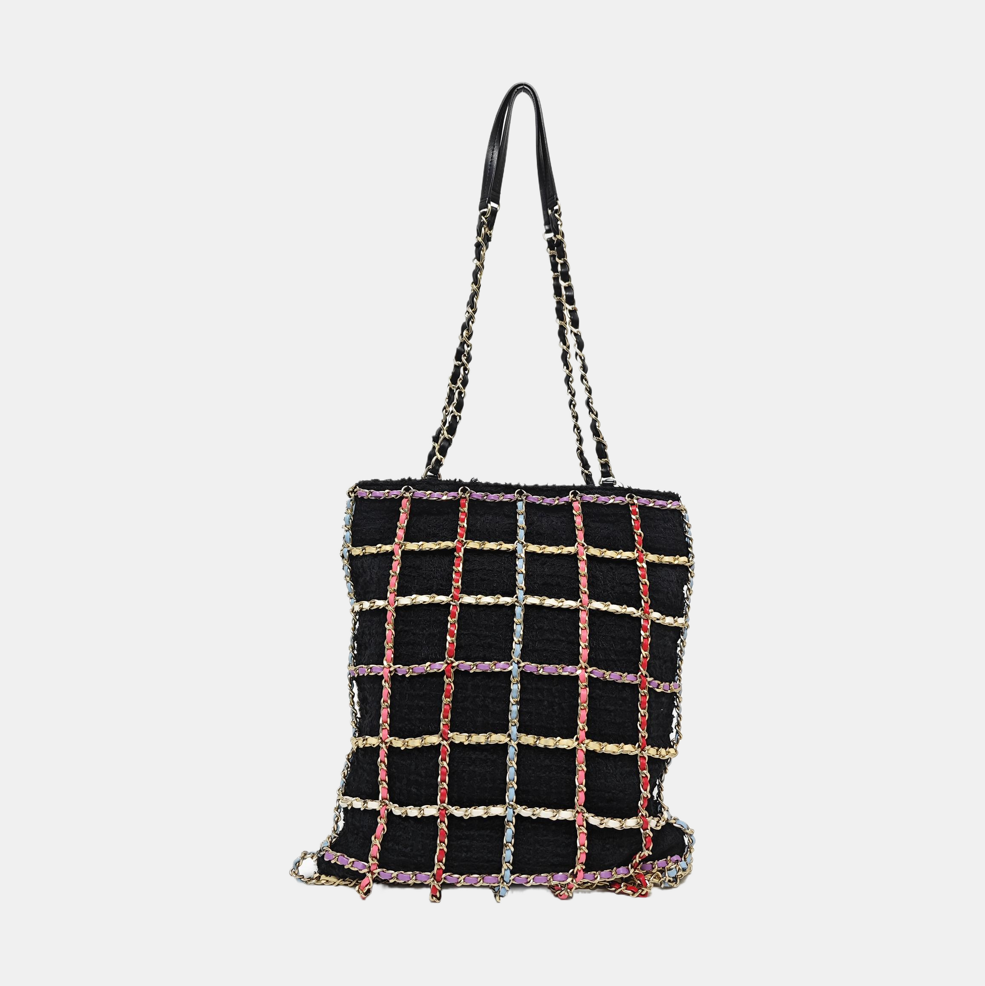 Fabric Top Handle Bag Black