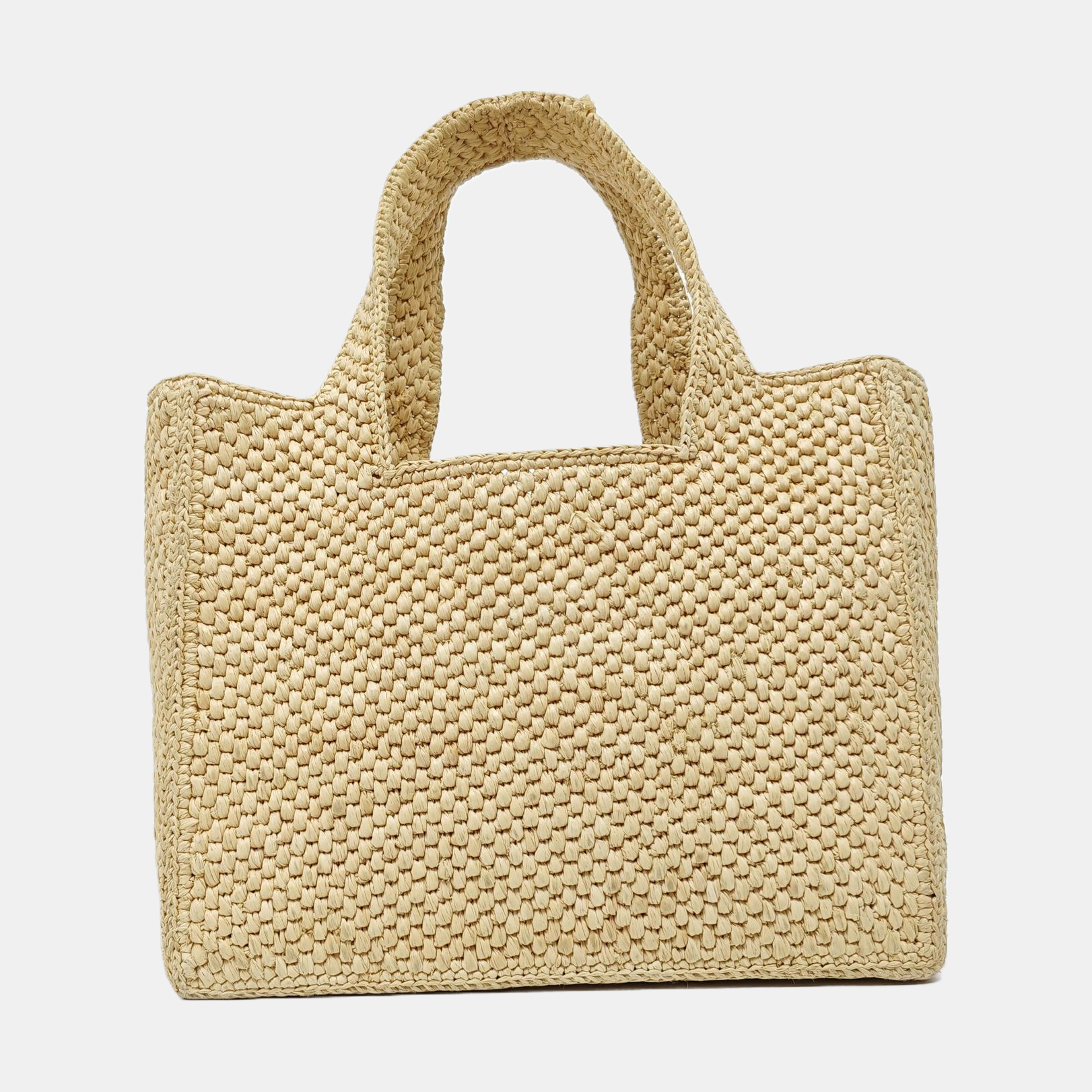 Font Tote Special Material Beige