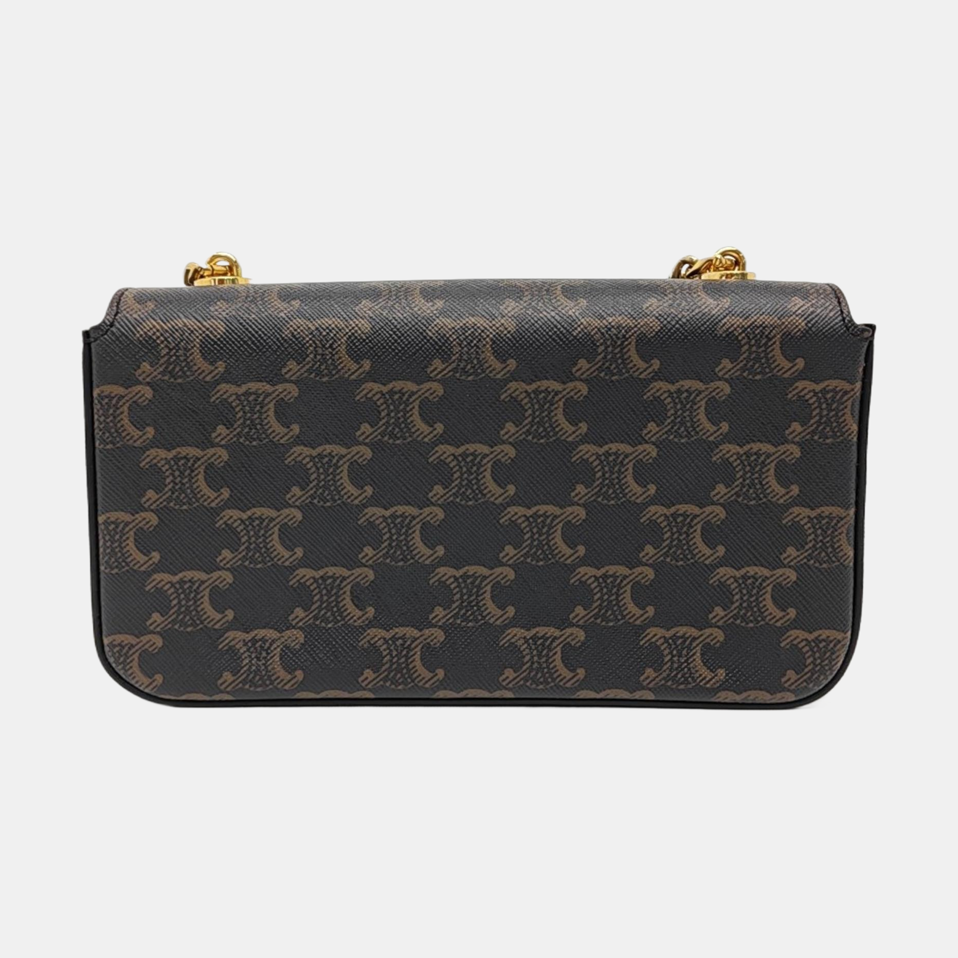TRIOMPHE Small Coated Canvas Black