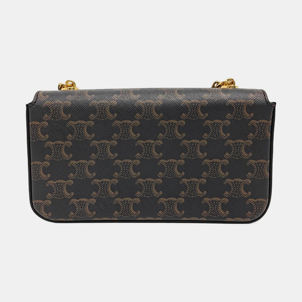 TRIOMPHE Small Coated Canvas Black