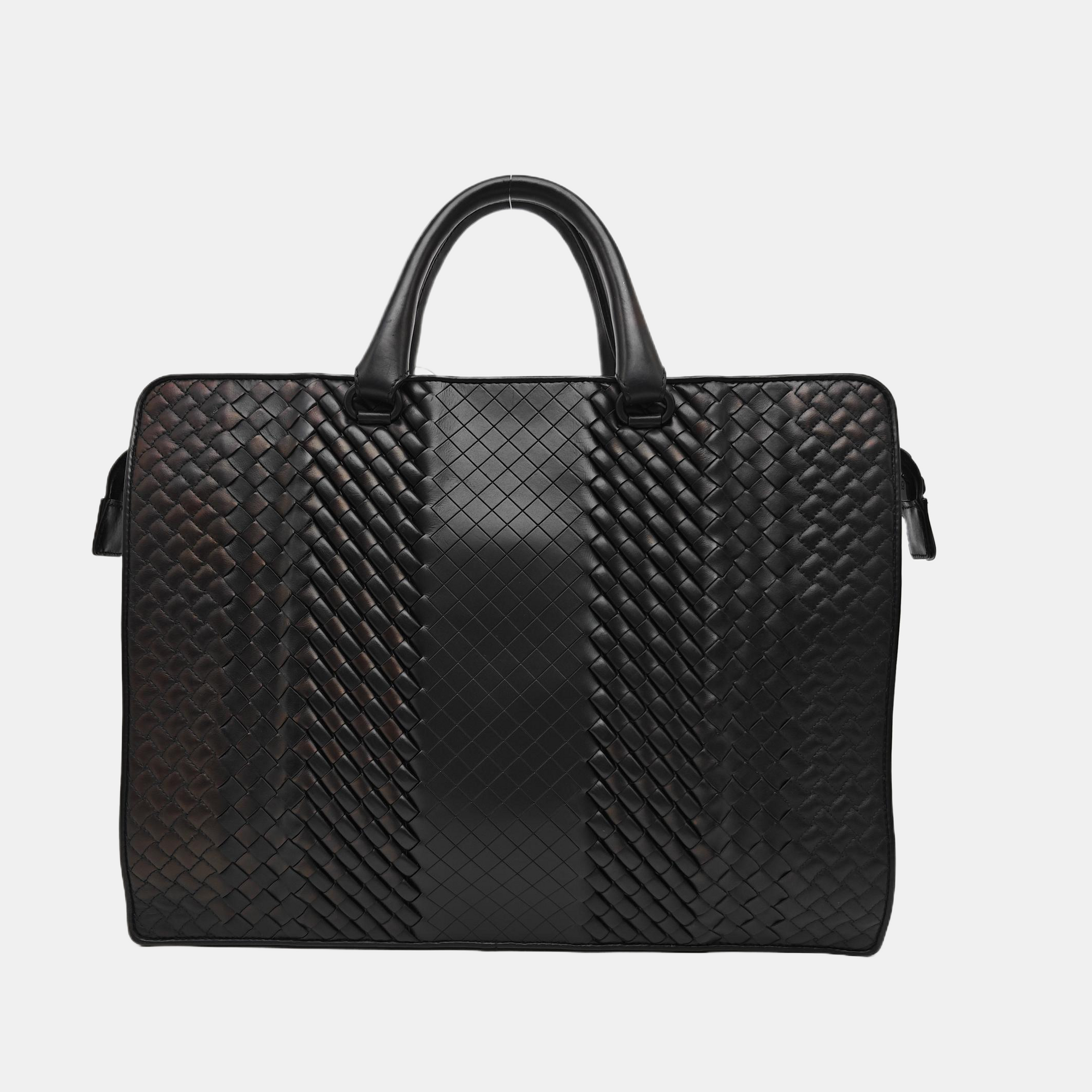 Calfskin Top Handle Bag Black