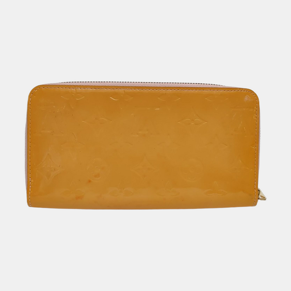 ZIPPY Monogram Patent Leather Yellow Wallet