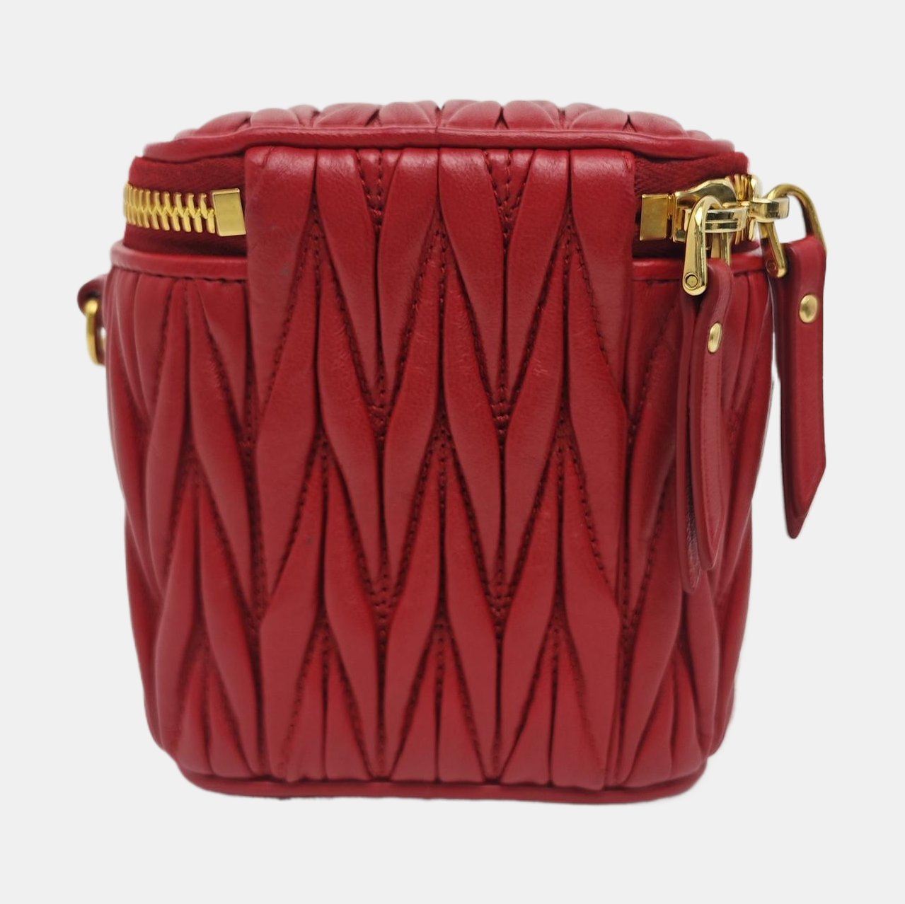 Matelassé Mini Quilted Lambskin Red