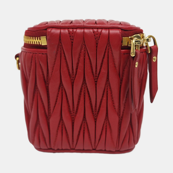 Matelassé Mini Quilted Lambskin Red