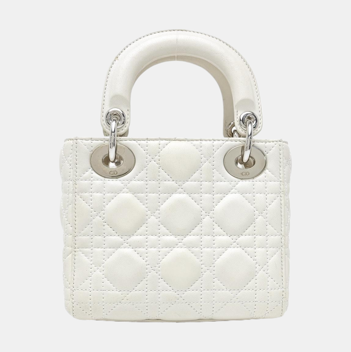Lady Dior Mini Cannage Lambskin White