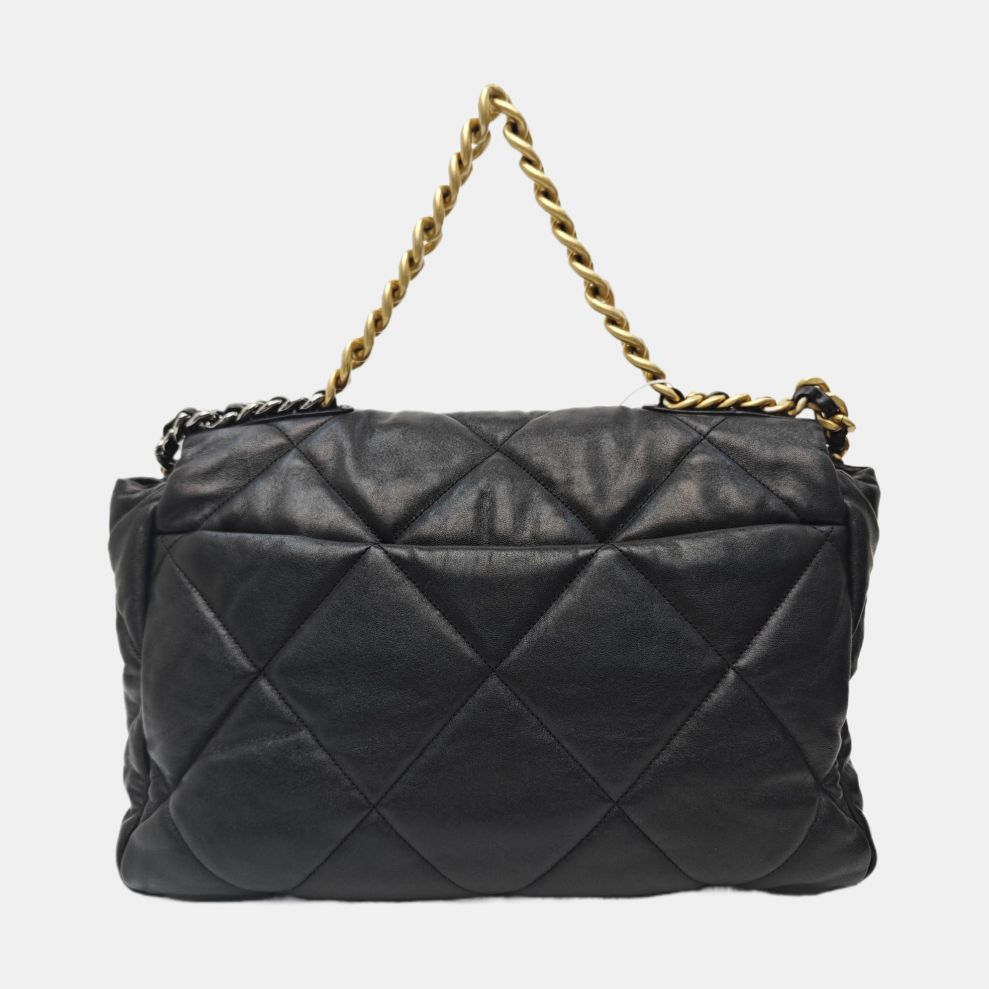 CHANEL 19 Maxi Quilted Lambskin Black