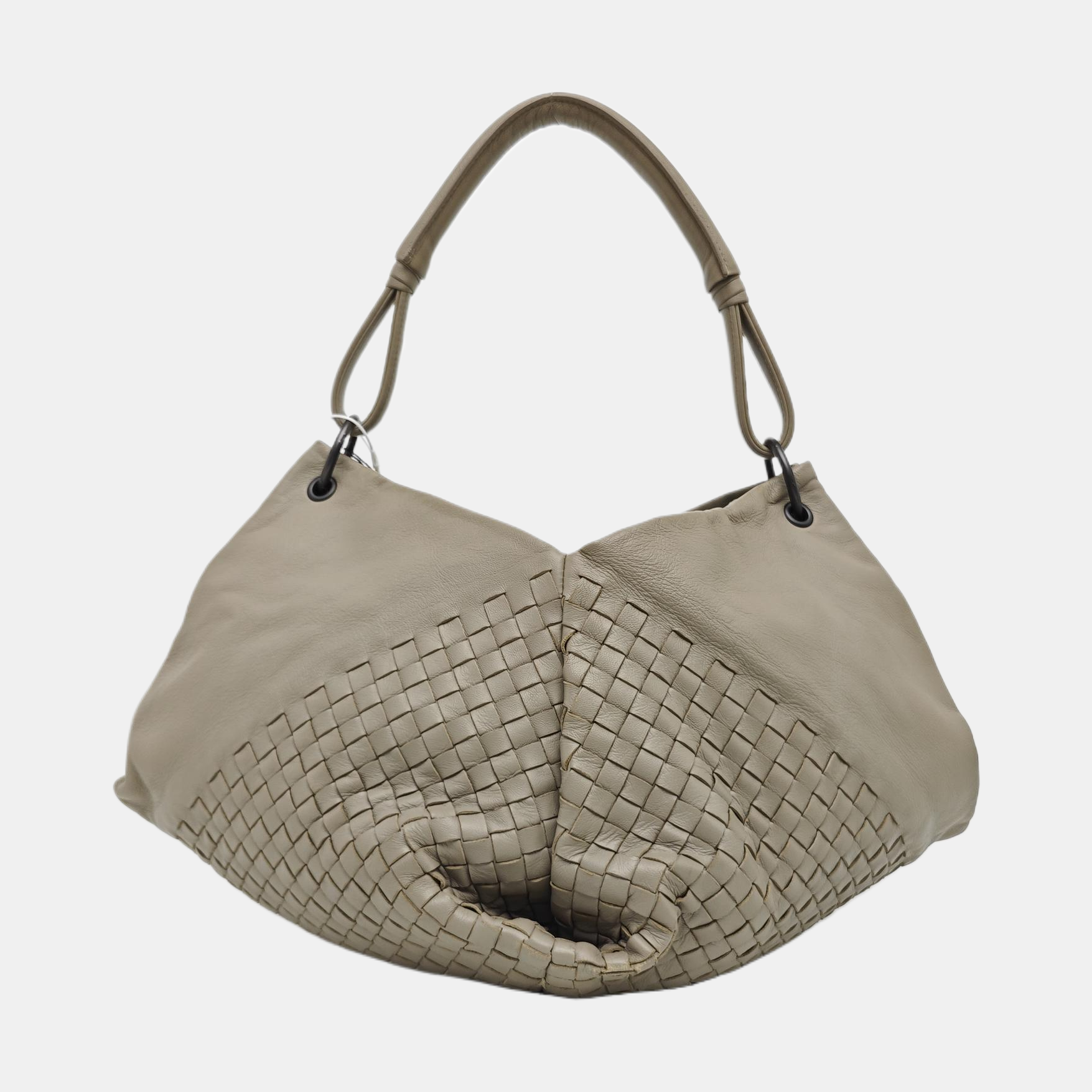 Lambskin Top Handle Bag Gray