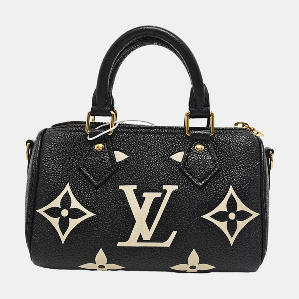 SPEEDY Nano Monogram Calfskin Black