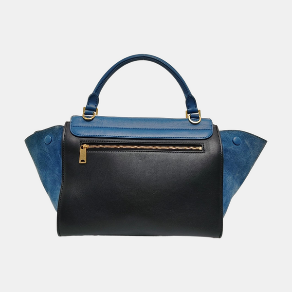 TRAPEZE Small Calfskin Blue