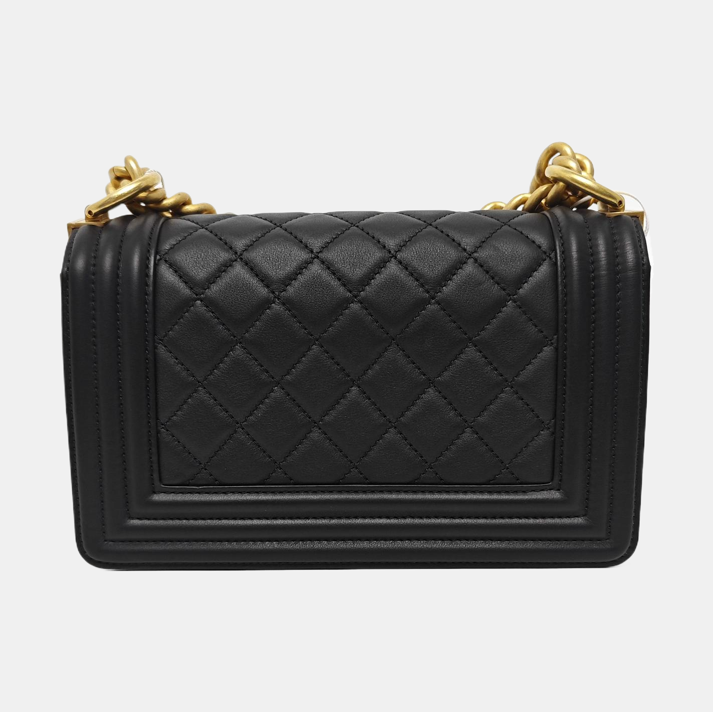 BOY CHANEL Mini Quilted Calfskin Black