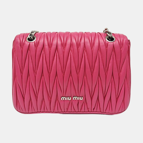 Quilted Lambskin Shoulder Bag Red
