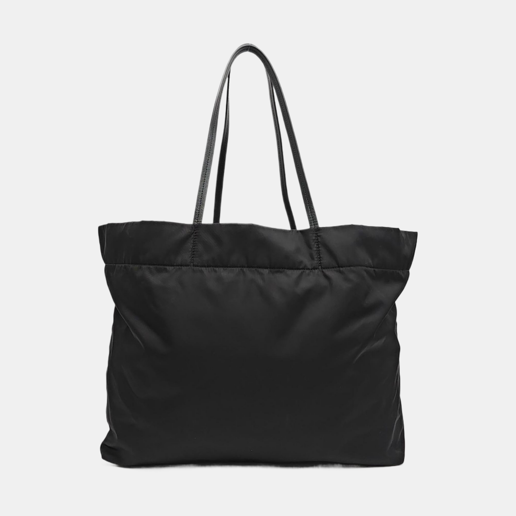 Nylon Tote Bag Medium Black