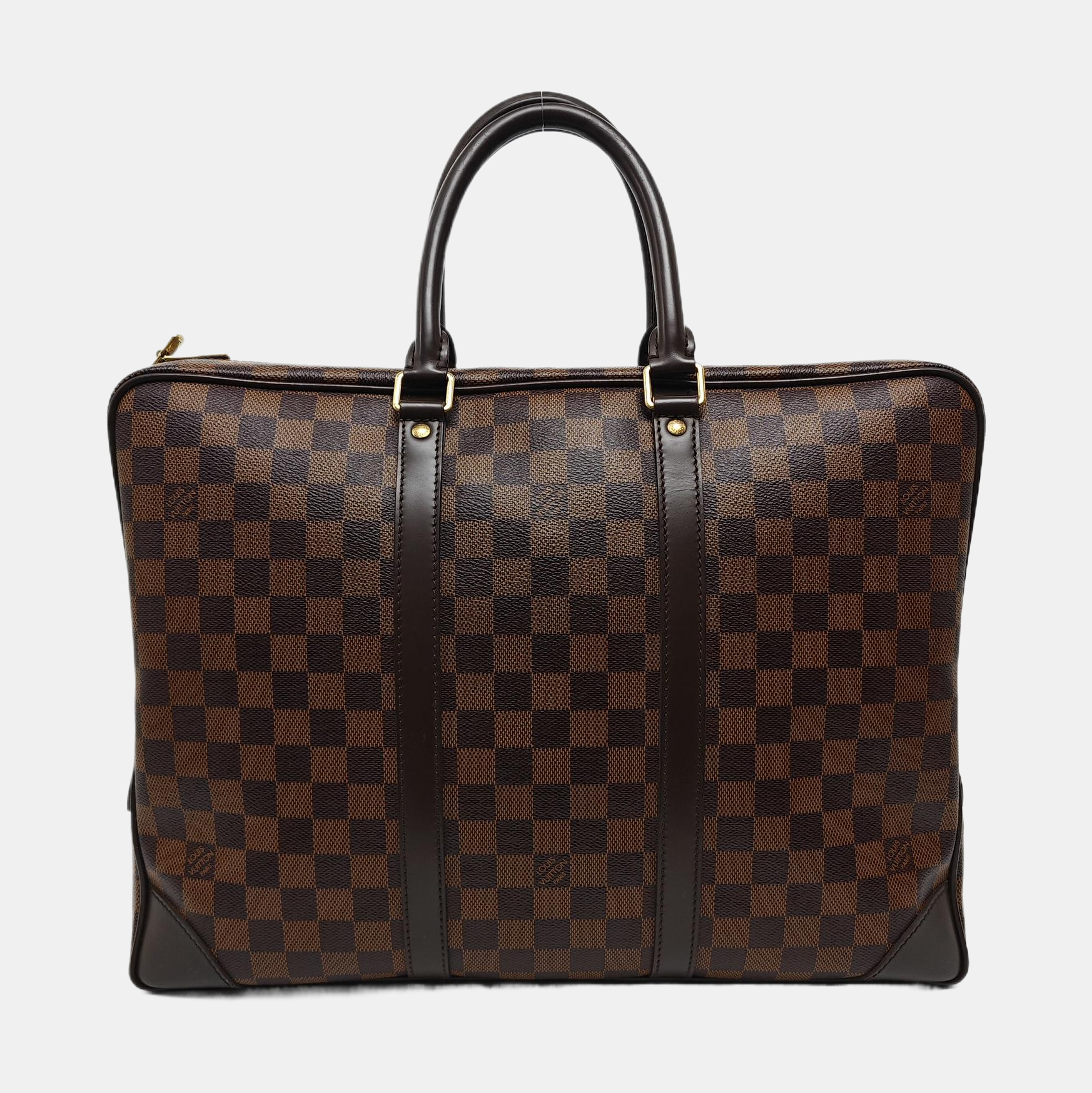 PORTE-DOCUMENTS Damier Ebene Coated Canvas Brown