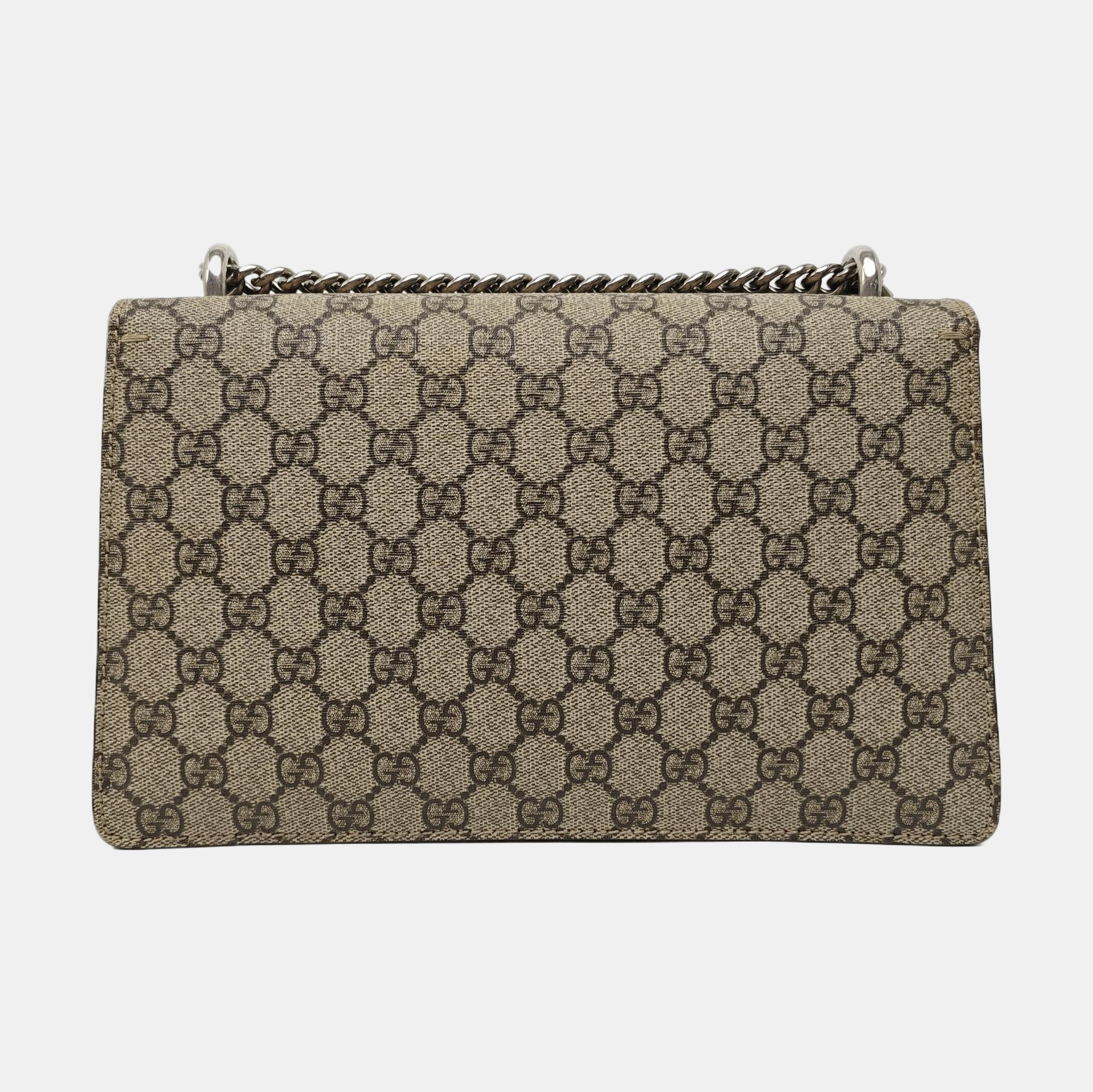 Dionysus Small Monogram Coated Canvas Beige