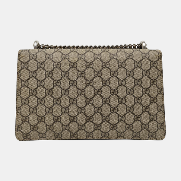 Dionysus Small Monogram Coated Canvas Beige