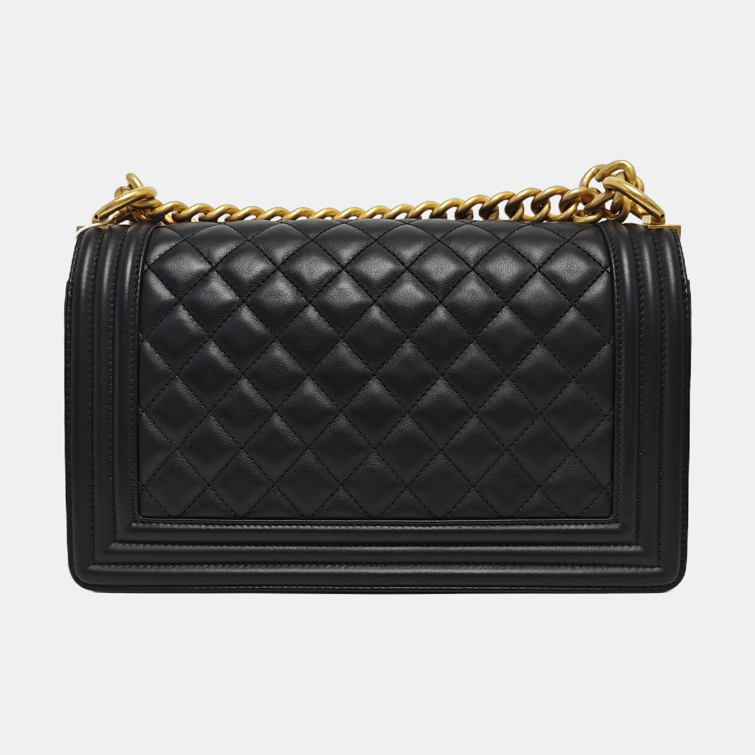 BOY CHANEL Medium Quilted Calfskin Black