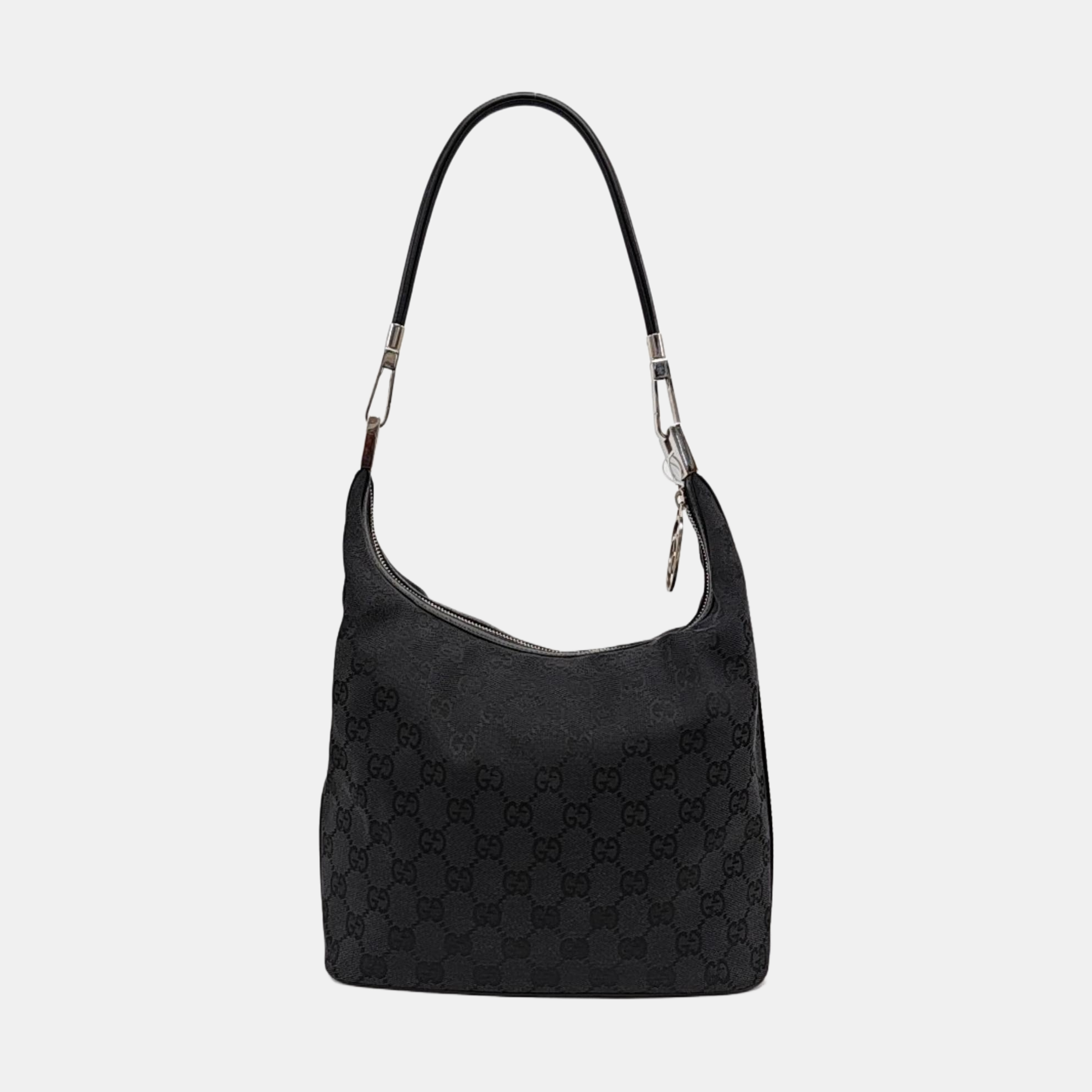 Monogram Canvas Shoulder Bag Black