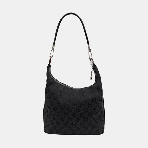 Monogram Canvas Shoulder Bag Black
