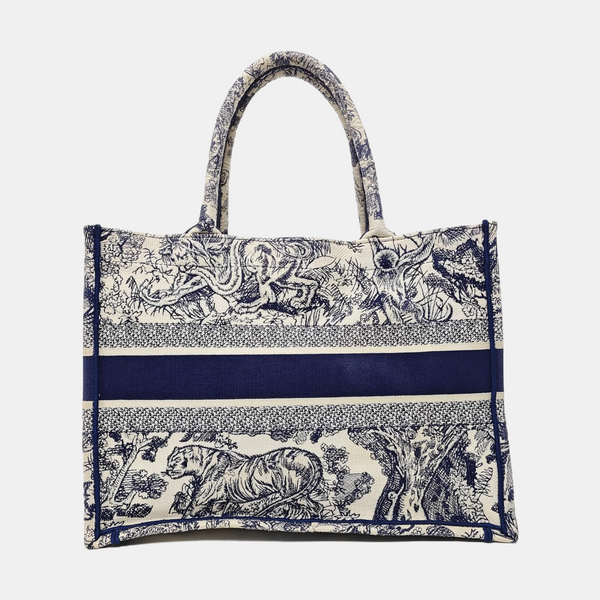 Book Tote Medium Canvas Blue