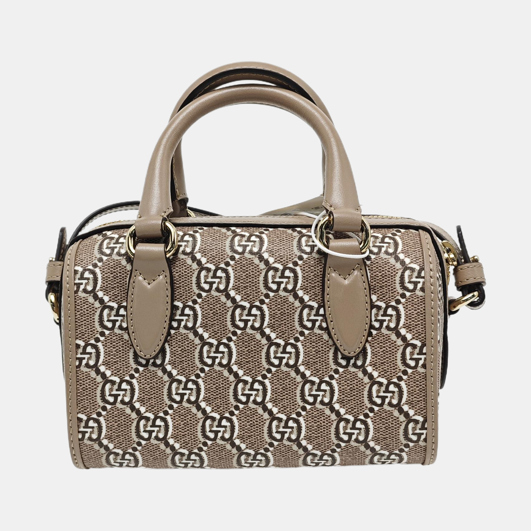 Monogram Coated Canvas Shoulder Bag Super Mini Gray