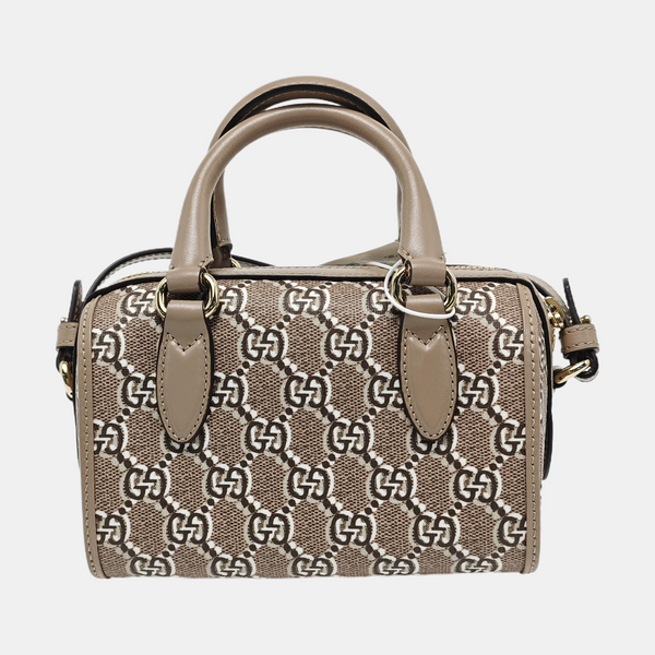 Monogram Coated Canvas Shoulder Bag Super Mini Gray