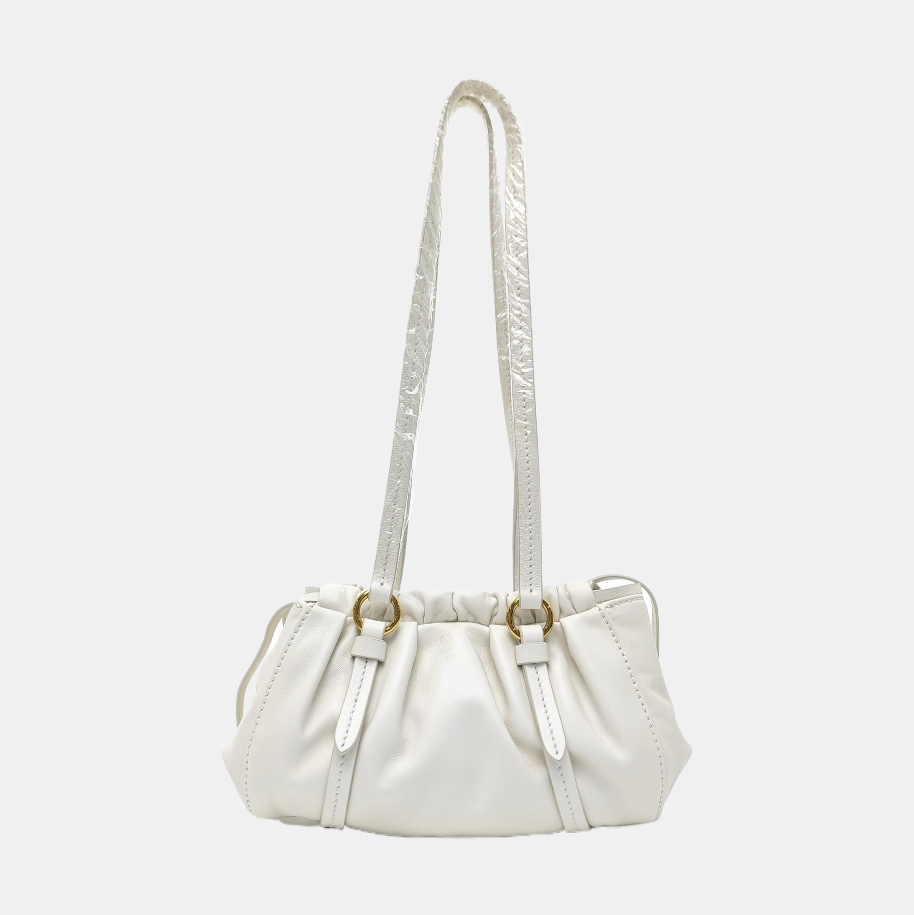 Lambskin Top Handle Bag White