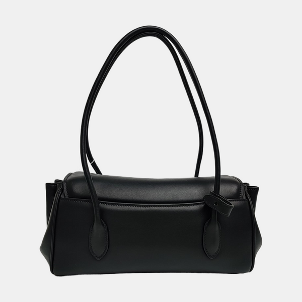 Calfskin Top Handle Bag Black