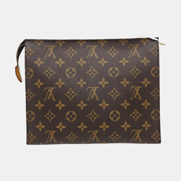TOILET POCKET 26 Monogram Coated Canvas Brown