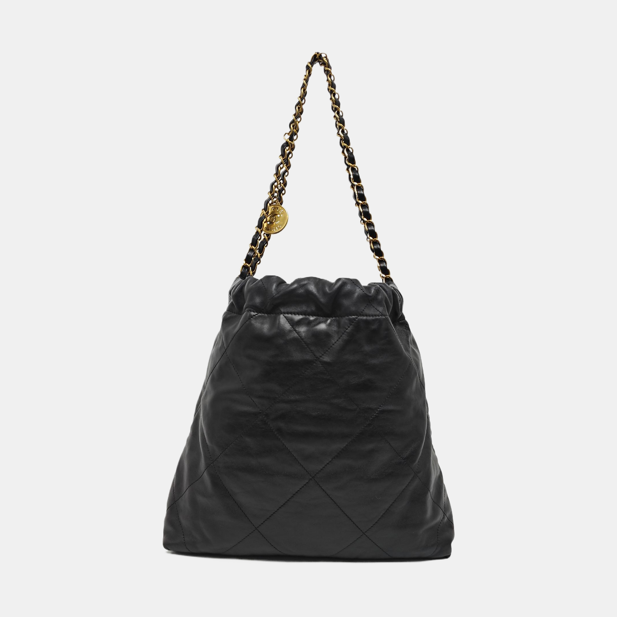 CHANEL 22 Small Quilted Calfskin Black