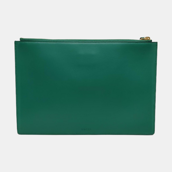 Calfskin Clutch Green