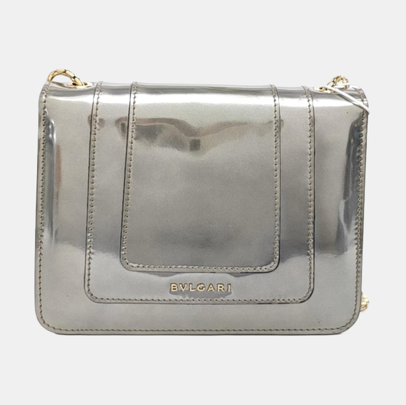 SERPENTI FOREVER Small Patent Leather Silver