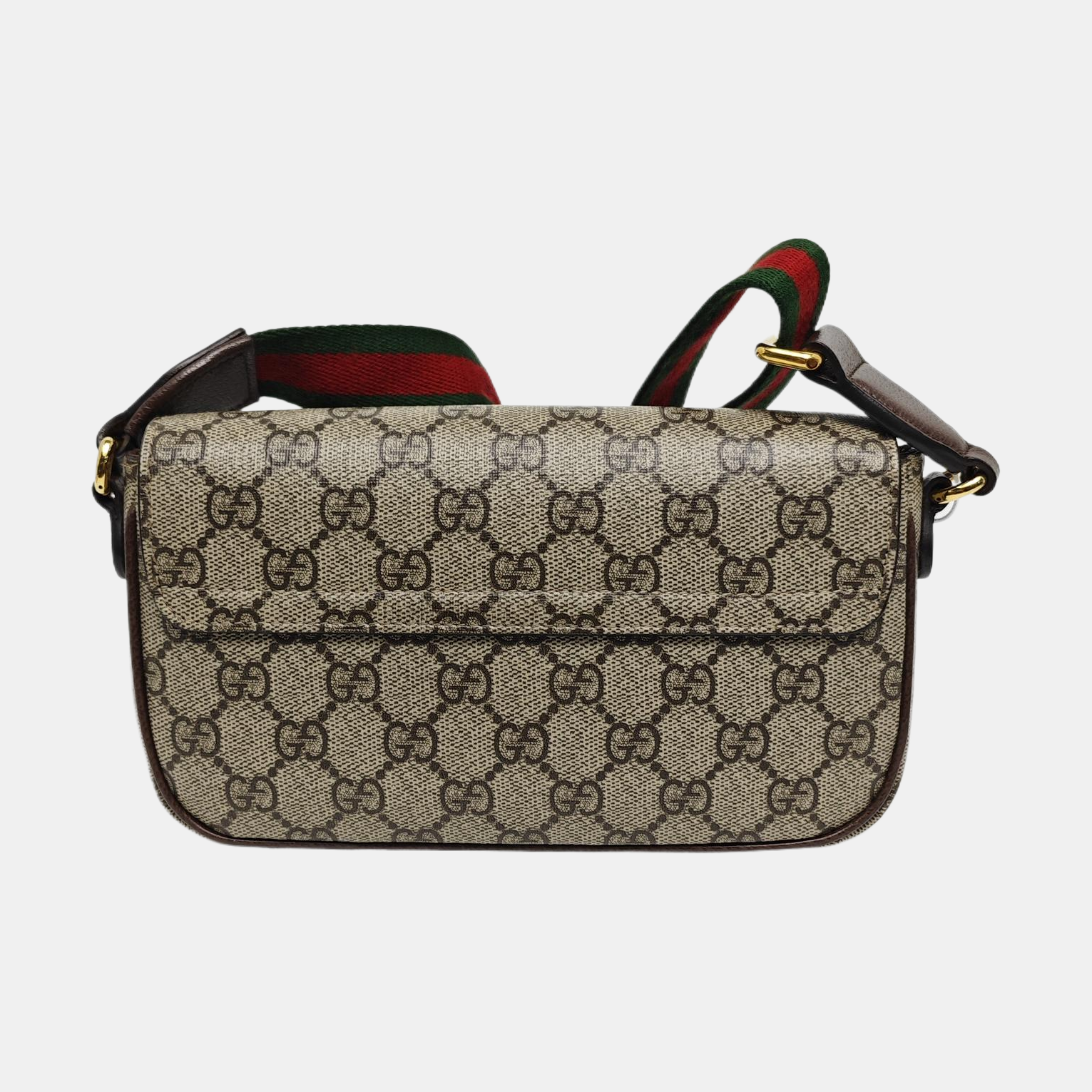 Ophidia Small Monogram Coated Canvas Beige