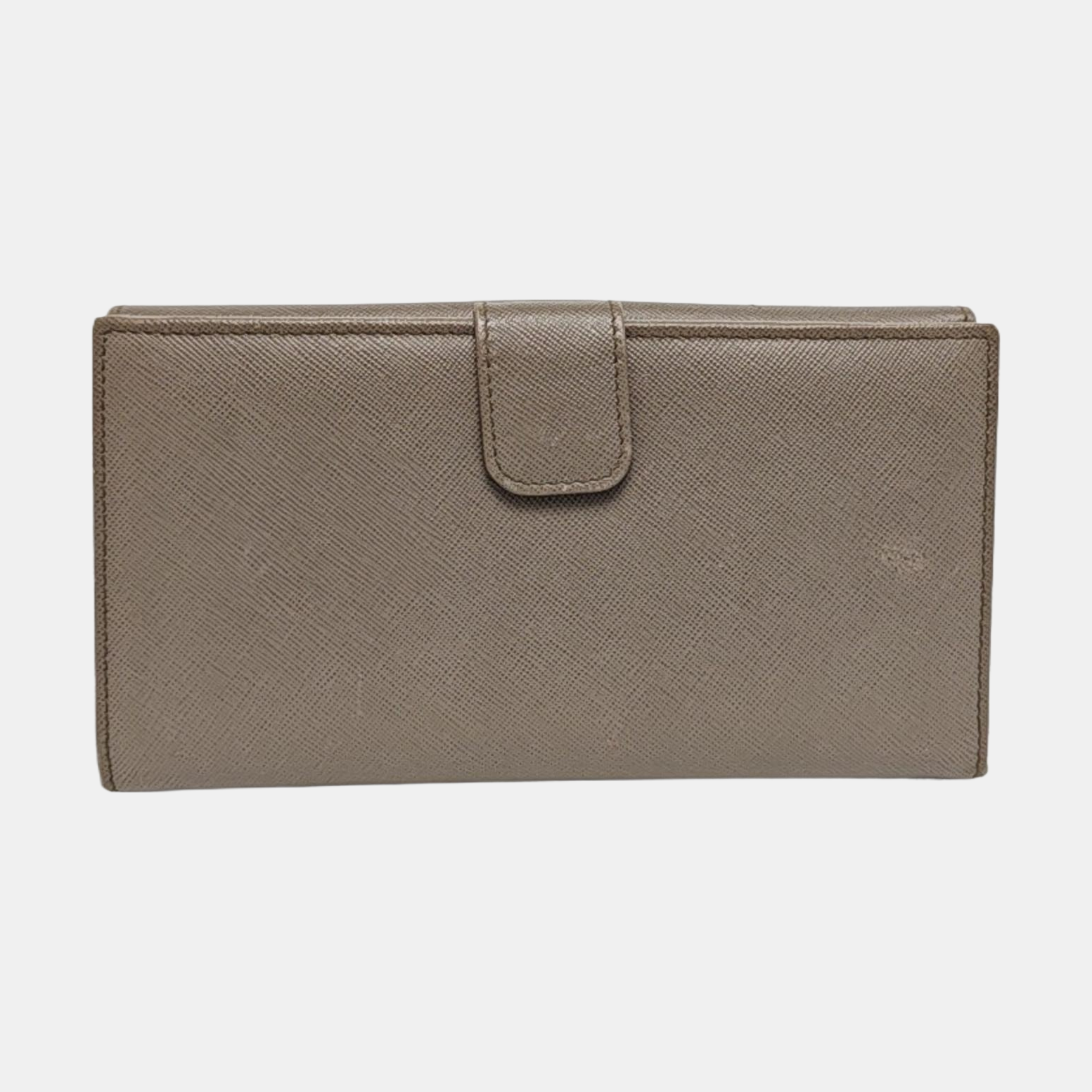 Fold Wallet Saffiano Calfskin Gray Wallet