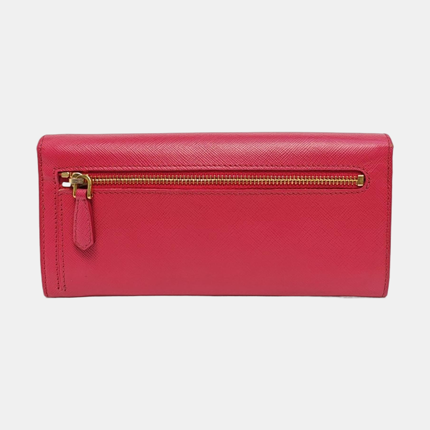 Fiocco Bow Saffiano Calfskin Red Wallet