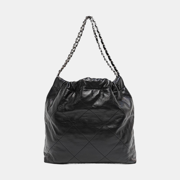 CHANEL 22 Medium Quilted Calfskin Black