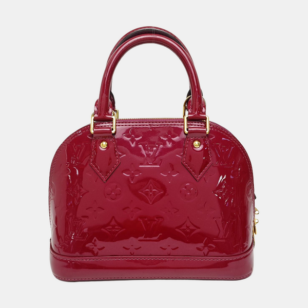 ALMA BB Monogram Patent Leather Red