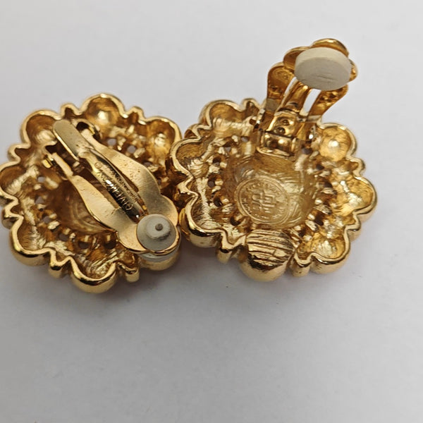 Metal Gold Clip On Earrings