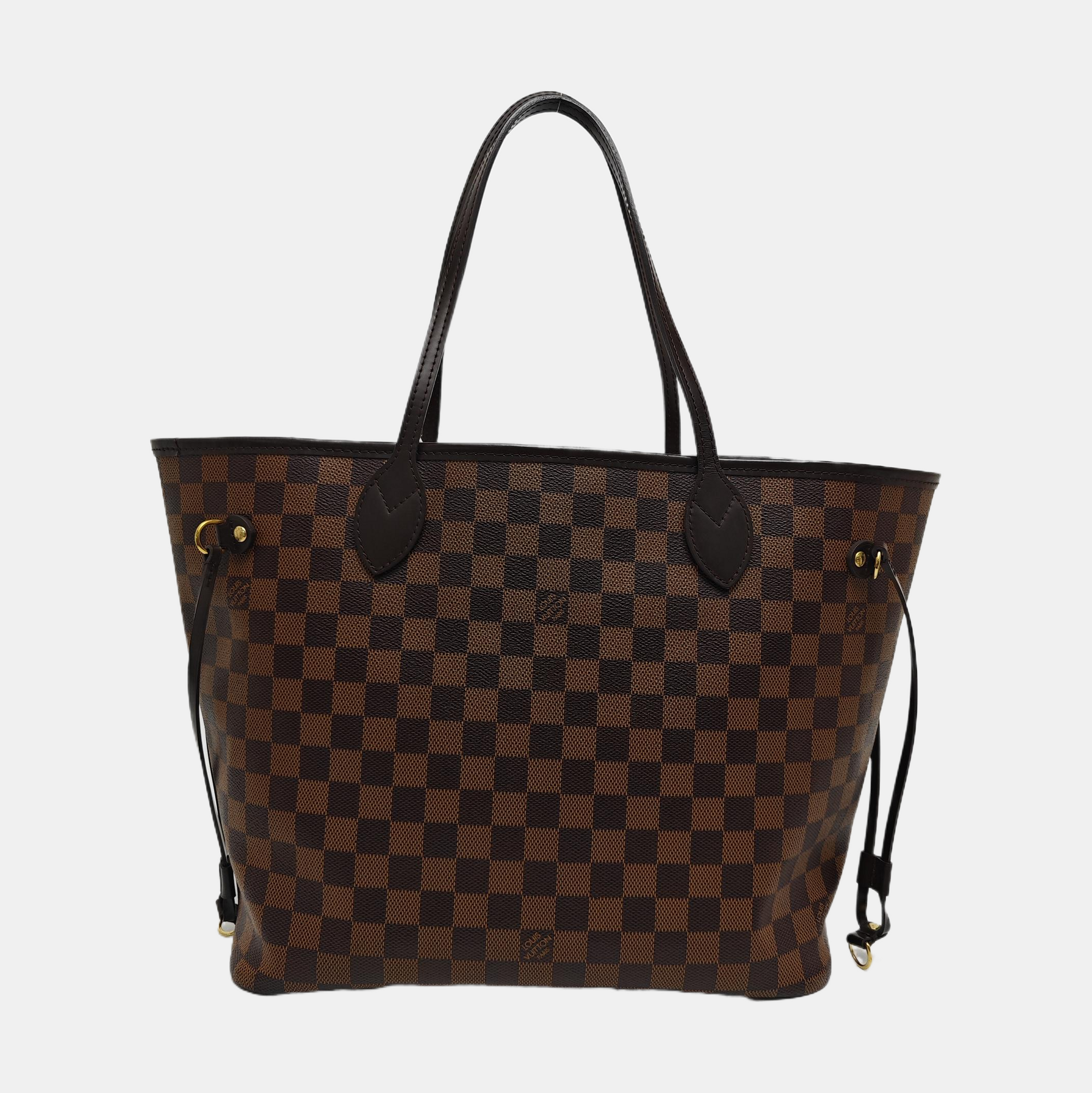 NEVERFULL MM Damier Ebene Coated Canvas Brown